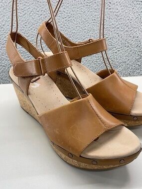 Collections by Clark Comfort Cork Wedge Sandal in Tan - Women